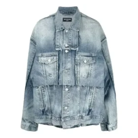Oversized Cut-Up Ring-Denim-jas “Blauw” 697779TMW264437