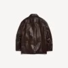 Oversized damescarcoat in koffiekleur