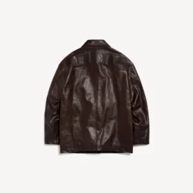 Oversized damescarcoat in koffiekleur