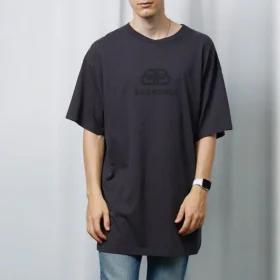 Oversized gewaschenes interlock BB-T-Shirt “Navy Black” 583214TFV658060