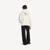 Oversized herenhoodie met rits en capuchon in de kleur crème