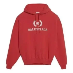 Oversized hoodie van katoen met BB-logo “Red” 547765TCV316400