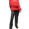 Oversized hoodie van katoen met BB-logo “Red” 547765TCV316400