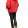Oversized hoodie van katoen met BB-logo “Red” 547765TCV316400