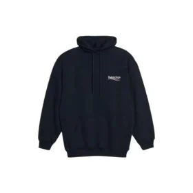 Oversized Hoodie with embroidered Political Campaign “Black White” 620947TKVI91070