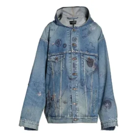 Oversized jas met capuchon “Blue” 719315TNW56-4268