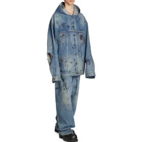 Oversized jas met capuchon “Blue” 719315TNW56-4268