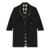 Oversized jas met ruwe randen en buffalo-ruitpatroon “Black White” 704487TMU181070