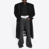 Oversized jas met ruwe randen en buffalo-ruitpatroon “Black White” 704487TMU181070