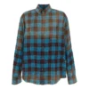 Oversized overhemd met lange mouwen en ruitmotief van flanel “Blue Red” 715030TMM116305