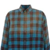 Oversized overhemd met lange mouwen en ruitmotief van flanel “Blue Red” 715030TMM116305