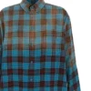 Oversized overhemd met lange mouwen en ruitmotief van flanel “Blue Red” 715030TMM116305