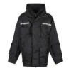 Oversized parka van technische stof met jersey-inzetstuk “Black” 746450TOO321000