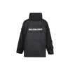 Oversized parka van technische stof met jersey-inzetstuk “Black” 746450TOO321000