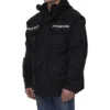Oversized parka van technische stof met jersey-inzetstuk “Black” 746450TOO321000
