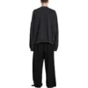 Oversized sweatshirt met ronde hals en piercings “Black Faded” 762718TPVD91055