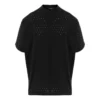 Oversized T-shirt met ronde hals van mesh “Zwart” 694576TMVD41000