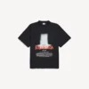 Oversized T-shirt ‘The Door’ voor heren in zwart