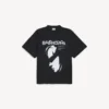 Oversized T-shirt voor heren met ‘Lady in Shades’-print in zwart