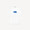 Oversized T-shirt voor heren met ‘wet brush’-print in wit