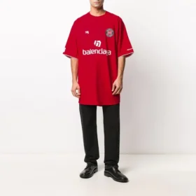Oversized voetbal T-shirt “Red White” 641666TJV056540