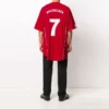 Oversized voetbal T-shirt “Red White” 641666TJV056540
