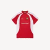 Oversized voetbal T-shirt voor heren in rood
