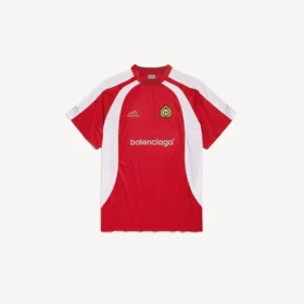 Oversized voetbal T-shirt voor heren in rood