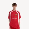 Oversized voetbal T-shirt voor heren in rood