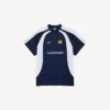 Oversized voetbalshirt voor heren in marineblauw