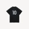 Oversized voetbalshirt voor heren in zwart