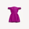 Paarse mini-jurk met blote schouders voor dames