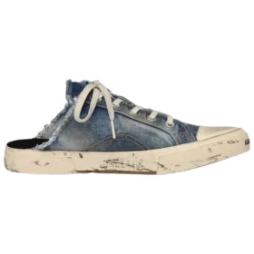 Paris Distressed Denim Muiltjes “Blue” 693952W3RCL4090