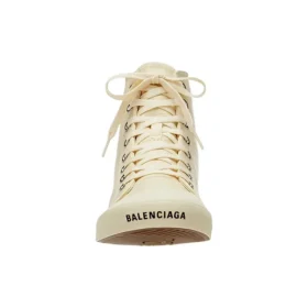 Paris hoge Sneakers “Beige leer en beige rubber” 688752W3RCA9090