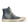 Paris hoge Sneakers “Blue Destroyed Denim and Rubber” 688752W3RCL4090