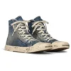 Paris hoge Sneakers “Blue Destroyed Denim and Rubber” 688752W3RCL4090