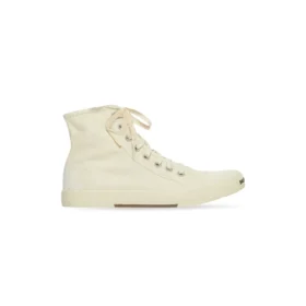 Paris hoge Sneakers “White Destroyed Cotton and White Rubber” 688756W3RC49090