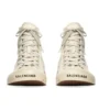 Paris hoge Sneakers “White Destroyed Cotton and White Rubber with Graffiti” 688752W3RR49010