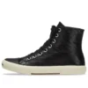 Paris hoge Sneakers “Zwart leer en wit rubber” 688756W3RCA1090