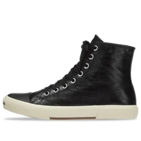 Paris hoge Sneakers “Zwart leer en wit rubber” 688756W3RCA1090