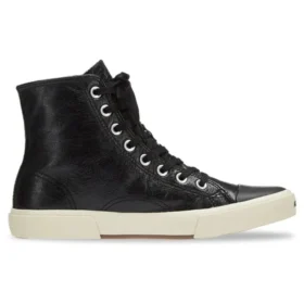 Paris hoge Sneakers “Zwart leer en wit rubber” 688756W3RCA1090