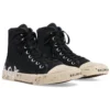 Paris hoge Sneakers “Zwart versleten katoen en wit rubber met graffiti” 688752W3RR41099