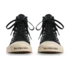 Paris hoge Sneakers “Zwart versleten katoen en wit rubber met graffiti” 688752W3RR41099
