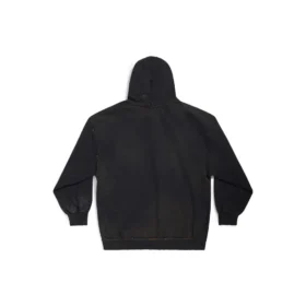 Paris Hoodie met rits, small fit “Black Faded” 744454TOVI41055