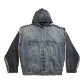 Paris hybride jas met capuchon “Blue” 738737TNW654036