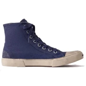 Paris lage Sneakers “Indigo versleten katoen en wit rubber” 688752W3RC14990