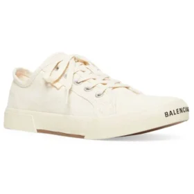 Paris lage Sneakers “White Destroyed Cotton and White Rubber” 688757W3RC59090