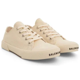 Paris lage Sneakers “Wit katoen en wit rubber” 688757W3RCB9090