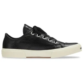Paris lage Sneakers “Zwart leer en wit rubber” 688757W3RCB1090