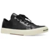 Paris lage Sneakers “Zwart leer en wit rubber” 688757W3RCB1090
